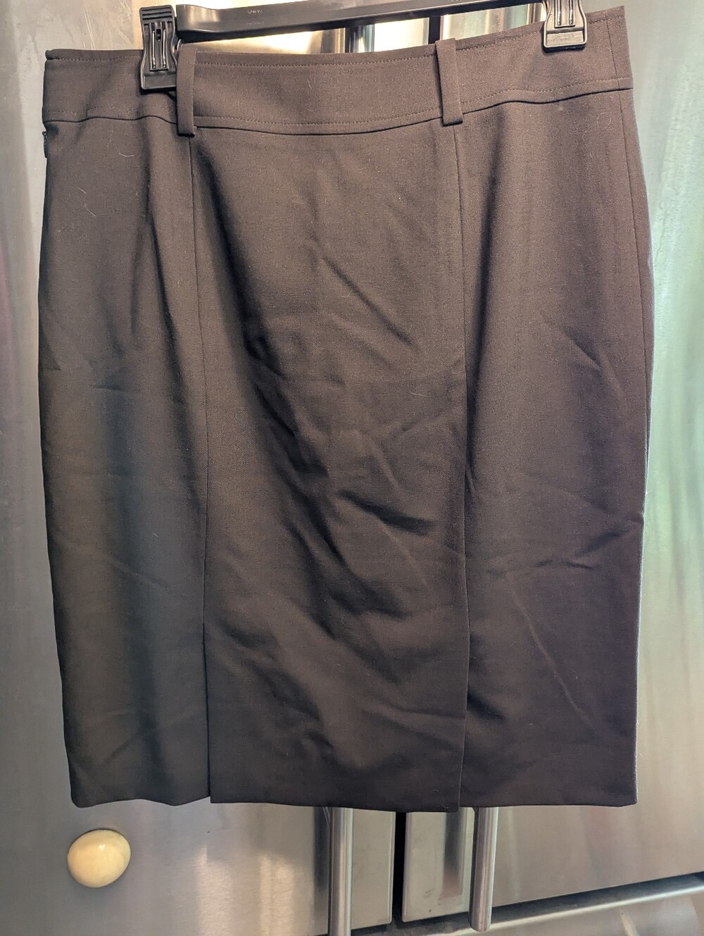 Exc Ann Taylor Ltwt Virgin Wool Lined Sidezip Knee length Skirt Sz 6
